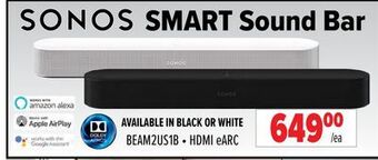 2001 Audio Video Sonos smart sound bar offer
