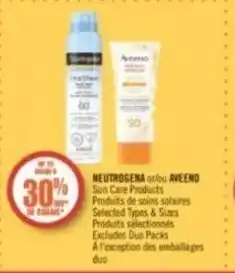 Shoppers Drug Mart NEUTROGENA or/ou AVEENO Sun Care Products offer