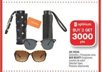 Shoppers Drug Mart JOE FRESH Umbrellas or/ou QUO BEAUTY Sunglasses offer