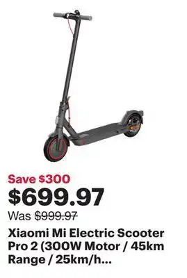 Best Buy Xiaomi mi electric scooter pro 2 (300w motor / 45km range / 25km/h top speed) - black - only at best buy offer