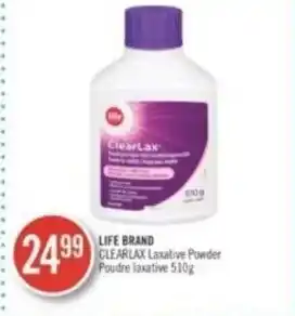 Shoppers Drug Mart LIFE BRAND CLEARLAX Laxative Powder Poudre laxative 510g offer