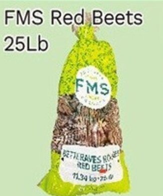 Oceans Fresh Food Market FMS Red Beets 25Lb offer