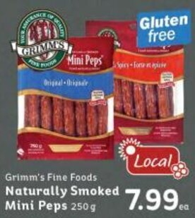 Market Place IGA Grimm's Fine Foods Naturally Smoked Mini Peps 250 g offer