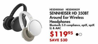 SENNHEISER HD 350BT Around Ear Wireless Headphones