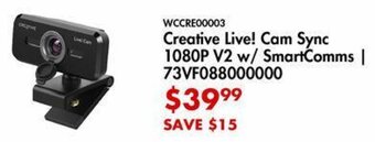 Canada Computers Creative Live! Cam Sync 1080P V2 w/ SmartComms offer