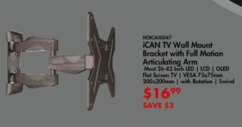 Canada Computers ¡CAN TV Wall Mount Bracket with Full Motion Articulating Arm offer