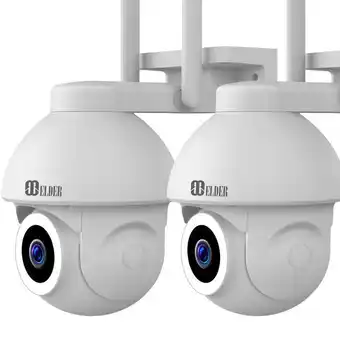 Best Buy Elder wireless security camera outdoor 2k wifi ptz 32gb 2pcs, diy smart home ai human detection, spotlight deterrence & color offer