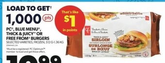 Real Canadian Superstore PC burgers offer