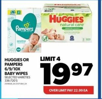 Real Canadian Superstore HUGGIES 6/9/10X BABY WIPES offer