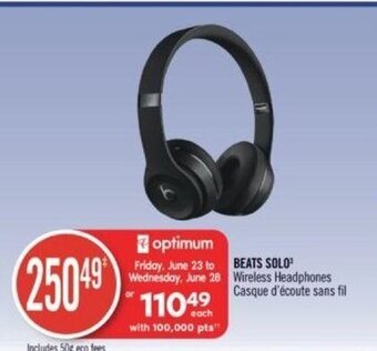Shoppers Drug Mart BEATS SOLO Wireless Headphones Casque d'écoute sans fil offer