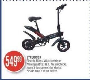 Shoppers Drug Mart GYROOR C3 Electric Bike offer
