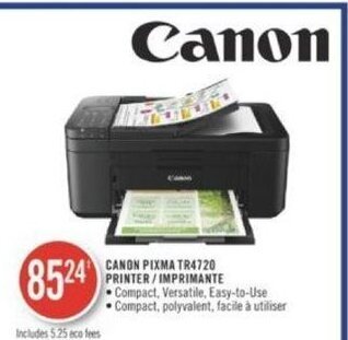 Shoppers Drug Mart CANON PIXMA TR4720 PRINTER offer