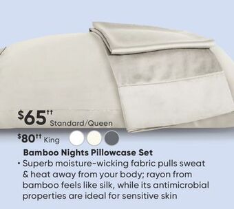 Sleep Country Bamboo nights pillowcase set offer