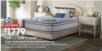 Sleep Country Sealy® posturepedic optimum gemma mattress offer