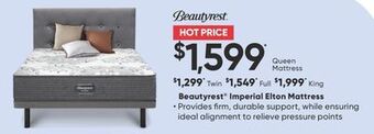 Sleep Country Beautyrest® imperial elton mattress offer