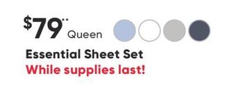 Sleep Country Essential sheet set offer