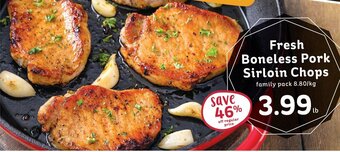 IGA Fresh Boneless Pork Sirloin Chops offer