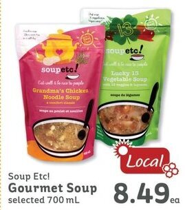IGA Soup Etc! Gourmet Soup selected 700 mL offer