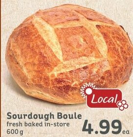 IGA Sourdough Boule fresh baked in-store 600 g offer