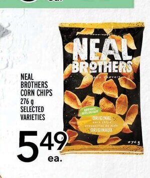 Metro NEAL BROTHERS CORN CHIPS 276 g SELECTED VARIETIES offer