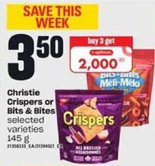 Loblaws Christie Crispers or Bits & Bites 145 g offer
