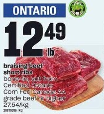 Loblaws braising beef short ribs offer
