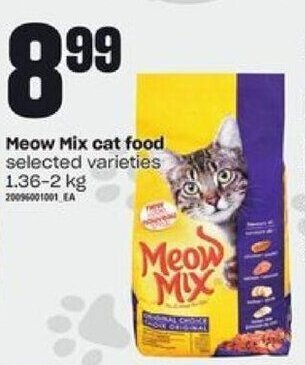 Loblaws Meow Mix cat food 1,36 - 2 kg offer