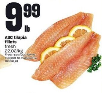 Loblaws ASC tilapia fillets offer
