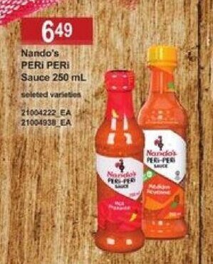 Loblaws Nando's PERI PERI Sauce 250 mL offer