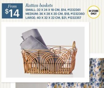 Giant Tiger Rattan baskets offer