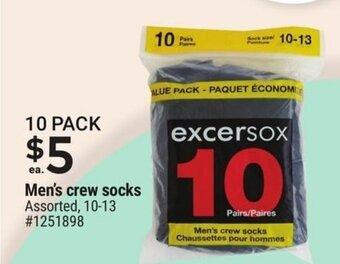 Giant Tiger Men's crew socks offer