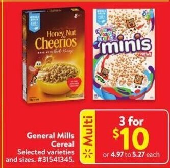 Walmart General Mills Cereal offer