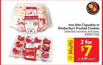 Walmart Two-bite Cupcakes or Kimberley's Frosted Cookies offer
