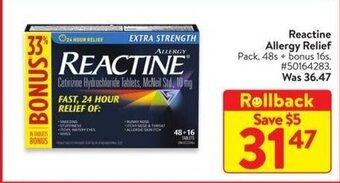 Walmart Reactine Allergy Relief offer