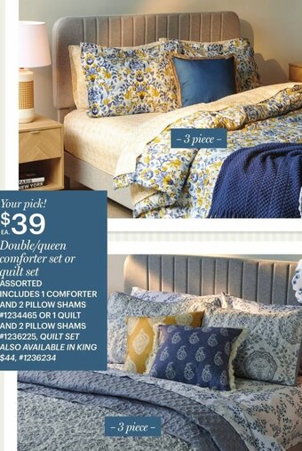 Giant Tiger Double/queen comforter set offer
