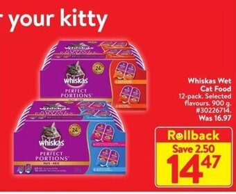Walmart Whiskas Wet Cat Food offer