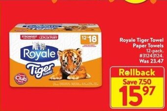 Walmart Royale Tiger Towel Paper Towels offer