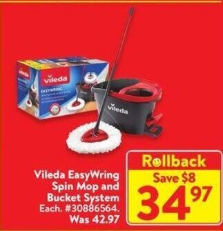 Walmart Vileda EasyWring Spin Mop and Bucket System offer