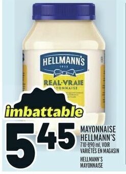 Metro MAYONNAISE HELLMANN'S 710-890 ml offer