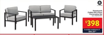 Walmart Hometrends Cobble Hill 4-Piece Conversation Set offer