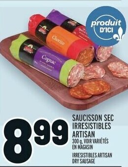 Metro SAUCISSON SEC IRRESISTIBLES ARTISAN 300 g offer