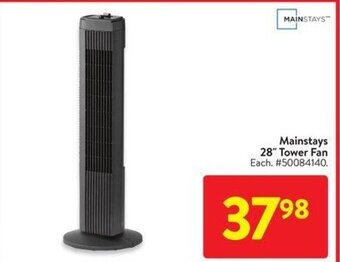 Walmart Mainstays 28 Tower Fan offer