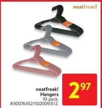 Walmart Neatfreak! Hangers offer
