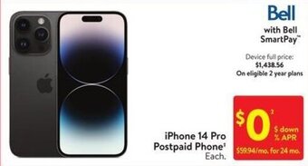 Walmart iPhone 14 Pro Postpaid Phone offer