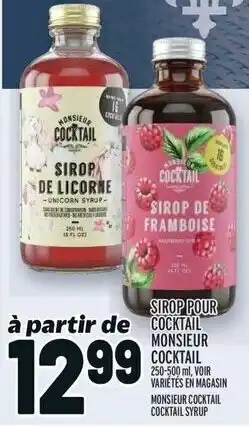 Metro SIROP POUR COCKTAIL MONSIEUR COCKTAIL 250-500 ml offer