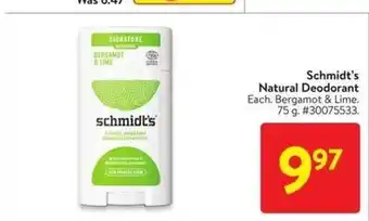 Walmart Schmidt's Natural Deodorant offer