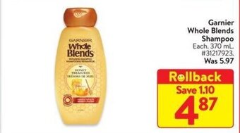 Walmart Garnier Whole Blends Shampoo offer