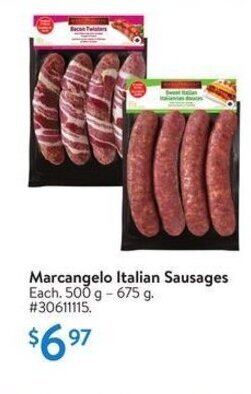 Walmart Marcangelo Italian Sausages offer