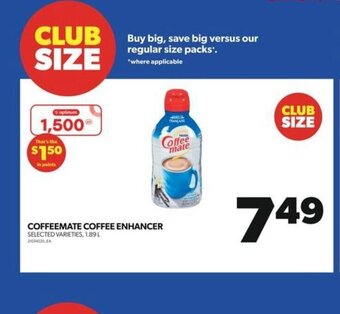 Real Canadian Superstore COFFEEMATE COFFEE ENHANCER offer