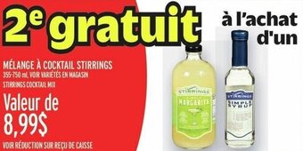 Metro STIRRINGS COCKTAIL MIX, 355 - 750 mL offer